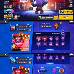 100k TROPHIES⭐MACHERINO PIN🌟73 MAX POWER BRAWLER | 101 BRAWLER UNLOCK | 51 HYPERCHARGE | 344 SKIN | INSTANT DELIVERY - Image 1