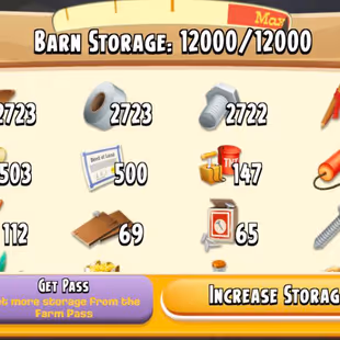 [WARRANTY] ✅ 110LVL // 12000 BARN // 15M COINS // 7500 BARN MATERIALS // 800 DIAMONDS (iOS/ANDROID)✅ - Image 1