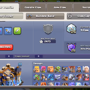 🔥War Scenery🔥 Th18 || High Quality Epic Equipment || Heroes 96-100-84-75-50 || 6 Builders || Nc Available  - Image 2