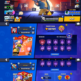 80k TROPHIES | 54 MAX POWER BRAWLERS | 101 BRAWLERS UNLOCK | 44 HYPERCHARGE | 388 SKINS | INSTANT DELIVERY - Image 1