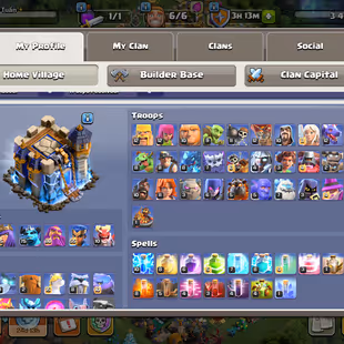 🔥Xp-241🔥 Th18 || High Quality Epic Equipment || Heroes 105-105-75-80-55-10 || 6 Builders || High Defense - Image 2
