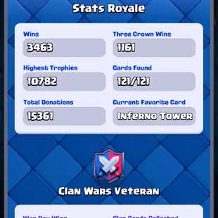 💫[ 45X CARDS MAX ] EVOLVED: 19💫LVL 16 : 3 || ELITE : 13 || LVL 14 : 29 || EMOTES: 123 || LVL: 62 || TROPHY: 10000 - Image 1
