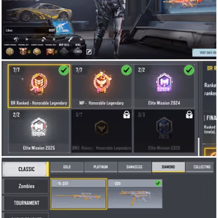 Super OP Stats - 3 Mythic 🔴 Elite Mission - 2024-25 💫 2/2 Event Badge - 17x MP Legend - 16x BR Legend - 12 Legend - Image 1