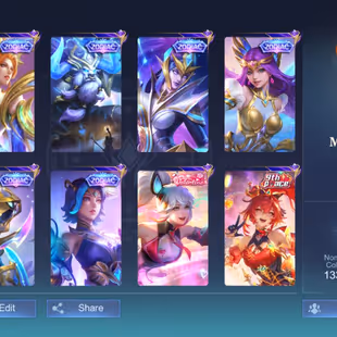 HYPER BASED PREMIUM ACCOUNT|| MEGA 5 ||  LEGEND 2 || GRAND 13 || EXQUISITE 16 || SKINS 450 || HEROS 131 || ALL MAX EMBLE - Image 1