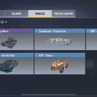 LEVEL 10 [] LEGENDARY 1 [] EPIC GUN 3 [] GUN COLLECTION 5 [] EPIC SOLDIERS 1 [] VEHICLES 5 - Image 5