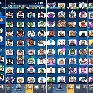 87 MAX [] 12755 TROPHY [] ULTIMATE CHAMPION [] 60 XP [] 8 YEAR BADGE [] 14 EVOS [] 26 ELITES [] 101 EMOTES [] 120 CARDS - Image 3