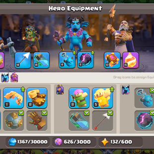 [ TH-12 FULLY MAX ] || FIREBALL [15] - G.GUANTLET [11] - S.BALL || MAX LIST: MAX DEFENCES - TROOPS - WALLS - HEROS - Image 6