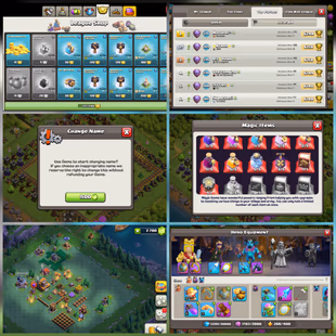 [BRAZIL LOCAL MAX TH10] | 6x EPIC EQUIPS | 98 XP | 2730 GEMS | MAGIC ITEMS | HERO LEVELS 40-40-20 | 1500 GEMS RENAME - Image 4
