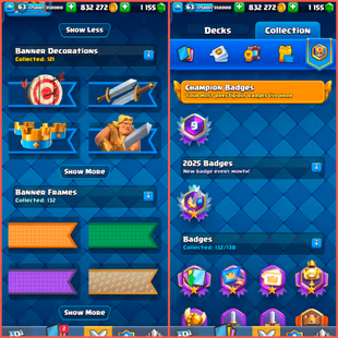 11k Trophies KT Level 15 | 63 169 Nice Emotes | 13 Evolutions | 115 Max Cards 38 Elites | 77 Level 14 9 Years Badge - Image 8