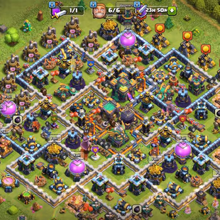 192 XP TH-14 || 2500 CWL MEDAL || 6 BUILDERS || HIGH DEFENCE || HEROS 69-68-51-53-21 || FREE NAME CHANGE || INSTANT || - Image 1