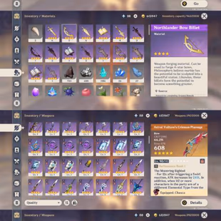 All Platform - EU - AR 58 - 60 Charcter+17 5'Star - 13 Wephons - 5'Star - Xingqiu C6 - Collei C5 - Sethos C5 - Yaoyao C6 - Image 3