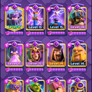 [WORLD RARE XP-70]ALL 121 MAX 81 ELITES-S1 SHARK TOWER - 200 EMOTES[GHOST CRY - PEKKA BALLON]9 YR OLD RANK UC- CUP15K - Image 1