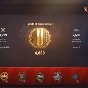 [NA] 3 TIER X | 19 PREMIUM TANK | TOTAL TANKS 31 | 1639 (51) WINS | 6.841.167 CREDITS | GOLD 159 | - Image 1