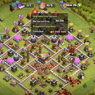 [ TH-11 FULL MAX - 2500 MEDALS FUL ] || 10'000 GEMS || MAX DEFENCES - TROOPS - WALLS MAX || HEROS: 41-50-30-20 || - Image 2
