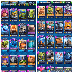 []💥51 CARD 14 LEVEL [] 11200 TROPHY💥[] 6300 GEMS [] LEVEL 55 [] SEASONAL ARENA 2 [] KING TOWER-15 [] 53 EMOTE [] - Image 3