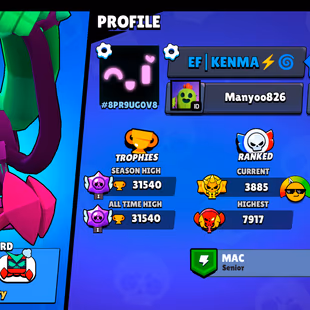 31500 TROPHY BS ACCOUNT || 10 HYPER AND 7 MAX TOTAL 17 MAX|| 104 SKIN-HooThooT Shelly -corsair colt || 7900 HIGHEST RANK - Image 1