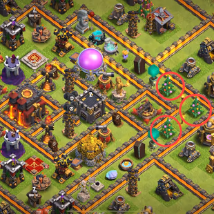 3 x 2012 TREE || TH 10 MAX || 1443 GEM || RARE OBSTACLE STATUES || RAREST - Image 1