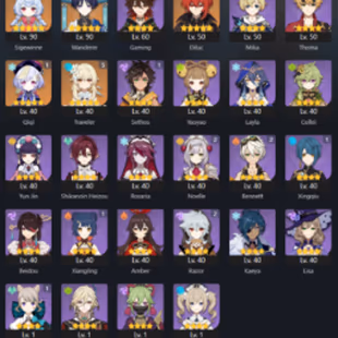 [NA] | AR 52 | 42 Characters | 11x Five-Star Heroes: Neuvillette | Hu Tao | Arlecchino ... ! MKG03102 - Image 3