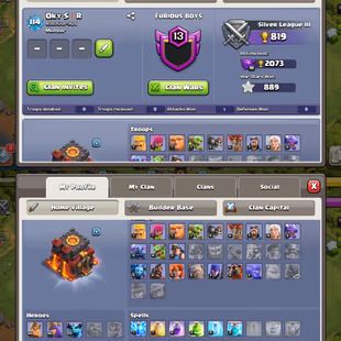 TH 10 FULL MAX ACCOUNT -- HEROES:40+40+20 --1500+ CWL MEDELS--NAME CHANGE AVAILABLE --BUYER MAIL - Image 2