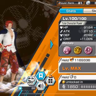 [2974] [IOS+ANDROID] 5 EX - Shanks Light + Kuzan + Lucci + Roger + Luffy G5 , Support 138 , Good Medal - Image 7
