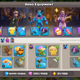 || [WALL MAX] RARE ALL DEFENCE LEVEL 1 || 4000 GEMS || EPIC[EB-23!RS-20!SB-14] || BEST ACCOUNT FOR FARMING WAR - Image 6