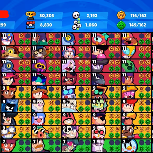[ RARE STACKED ACC ] BS 50K TROPHIES | 39 MAX AND 19 HYPER | PREMIUM 140 SKINS | 82 BRAWLERS | 57 GEMS | DELIVERY - Image 3