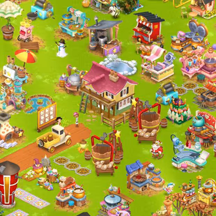 Level 154 Hay Day Farm | 5.6M Coins | Barn 5068|5100 | Silo 4608|4900 | Good Decorations - Image 1
