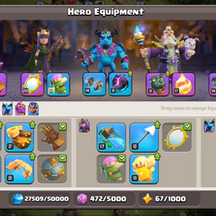 F99 | 7 EPIC EQUIPMENTS [RARE] | XP 242 TH17 NEAR MAX | BK 80 AQ 99 GW 75 RC 43 MP 71 | HIGH LEVEL TROOPS | BEST DEAL - Image 5