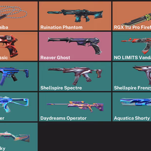 EU - LVL 19 - UNRANKED - 2 KNIVES - 13 SKINS (17,075 VP Spent) Kuronami no Yaiba, Ruination Phantom, RGX 11z Pro Firefly - Image 4