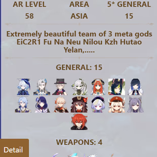 R251-ASIA-AR58-Furina-Neuvillette-Lyney-Nahida-Nilou-Tighnari-Yelan-Kamisato-Raiden-Kazuha-Hutao-Qiqi-Klee-Keqing-Diluc - Image 2