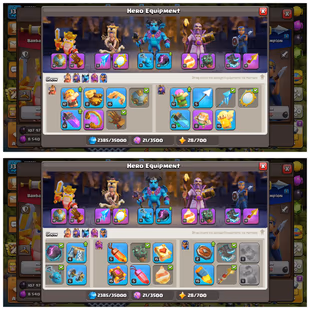 Th13 Full Max | 6 Epic Full Max | 10 Epic Equipment | Hero 75-75-50-50-25 | Name Change Free | Best King Queen Skin - Image 2