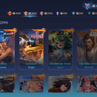 NL691|Lvl 86|RENOWNED CC 5|ALL EMBLEM MAX|129 HEROES MAX|232 SKIN|ROGER TRANSFORMER|KARINA KOF|6 EPIC|ZHASK ZODIAC|BADAN - Image 3