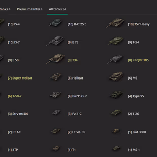 [Asia] 4 TIER X | 4 PREMIUM TANK | TOTAL TANKS 24 | 6288 (51) WINS | 5.612.715 CREDITS | - Image 3