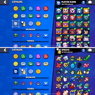 35K Trophies LVL118 | 80/99 Brawlers | 11 Max Brawlers - 7 Hypercharged | 86 Skins | 205 Pins | 135 Icons | 70 Sprays - Image 7