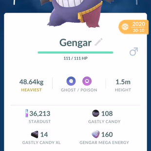 🔥RARE GENGAR COSTUME 💎 LEGENDARY 156 [] SHINY 84 [] POKEMON 608 [] 18 DMAX [] MYTHICAL SHINY CELEBI [] PIKACHU - Image 5