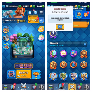 🌸RaRe- 3 Yrs.. Old Badge🌸[ TROPHY 6500 ] ARENA 18 | LEVEL-40 | KT LEVEL-13 | 1000 GEMS | 1M. GOLD | IOS-AND-PC BEST AC - Image 1