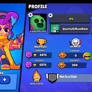 Brawl Stars : 45 BRAWLERS | 4 Legendary | 6876 TROPHIES | 803 VICTORIES | 51 LEVEL | 36 GEMS | FULL ACCESS | GIFT - Image 1