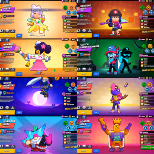 83 Brawler||Trophy 40k||WHITE WOLF LEON SKIN||Max brawler 32||Skin 90||Legendary skin 4||gem's 185|Hayperchrad 13|| - Image 5
