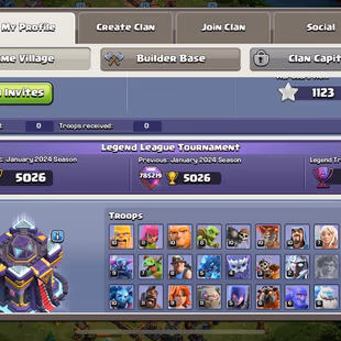 TH15 SEMIMAX || LVL 204 || HEROES 80-80-53-55-30 || HIGH LEVEL EQUIPMENTS || 318 CWL MEDALS || INSTANT DELIVERY - Image 3