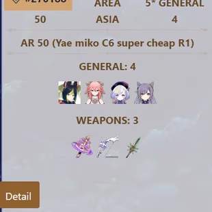 R280-ASIA-AR50-Tighnari-Yae Miko-Keqing-Mona-Weapon: 3 - Image 2