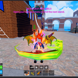 Blox Fruit Max LEVEL / Race Drago + GOD + SUIL GUITAR + DRACO - V4 FULL GEAR / Random sanguin art and kitsune and dough - Image 4