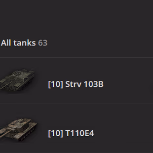 [US] 5 TIER X | 29 PREMIUM TANK | TOTAL TANKS 63 | 7962 (46%) WINS | 296.112 CREDITS | - Image 2