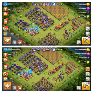 36 | TH 16 Semi max | Heros-57-75-41-50-32 | th16 | 500 cwl madel | equipment good | golden  walls | xp-170  - Image 2