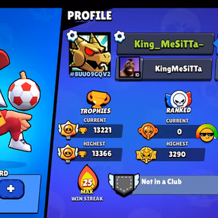 |2in1| BS - CR | 13221 TROPHIES | 39 BRAWLERS | 2 Legendary | 1174 VICTORIES | 76 LVL | 67 GEMS | FULL ACCESS | GIFT - Image 1