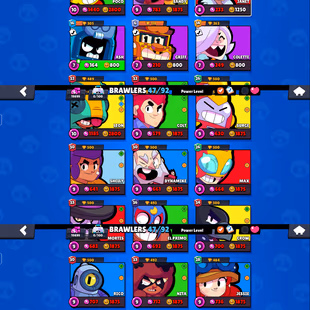 B1796||Trophy:19899||Total:47-92||All Brawler Good Level||Skin-Rare:9-Super Rare:13-Epic:6-Legendery:1||Best Deal - Image 4
