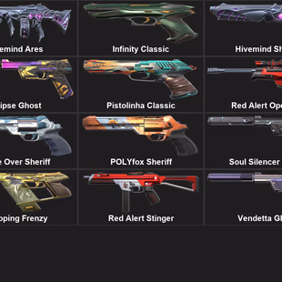 EU 1 KNIFE 21 SKINS Hivemind Spectre Hivemind Vandal Red Alert Operator Game Over Sheriff P... ! MKG1069 - Image 3
