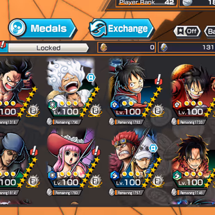 BR210-Hyber 16+4 Ex Meta Max(Roger V2+Luffy Gear 5+Kid Law+Big Mom)+Sup 154%+Good Medal+Noland+Shiryu+Yasopp+King+Ben - Image 5
