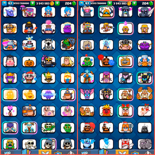 9k Trophies KT Level 15 | 63 3.5 Million Gold | 113 Max Cards | 18 Evolutions 35 Elites | 78 Level 14 Massive 272 Emotes - Image 5