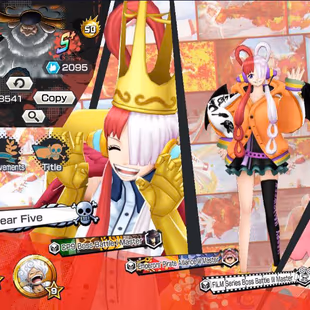 BR629-IOS+Android-Hyber 50+Gear 5 Full Boost+5 Ex(Saturn+Sabo+Kid Law+Akainu)+Vip Medal+Support 163+Uta Hallowen Max - Image 3