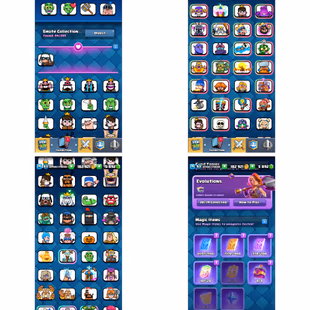 Lvl-63 [5800-Gems] | 60-Card-14 Lvl | 34-Card-15 Lvl | 20-Evo | [94-Emote] | 15000 Trophy | Name Chang yes - Image 3